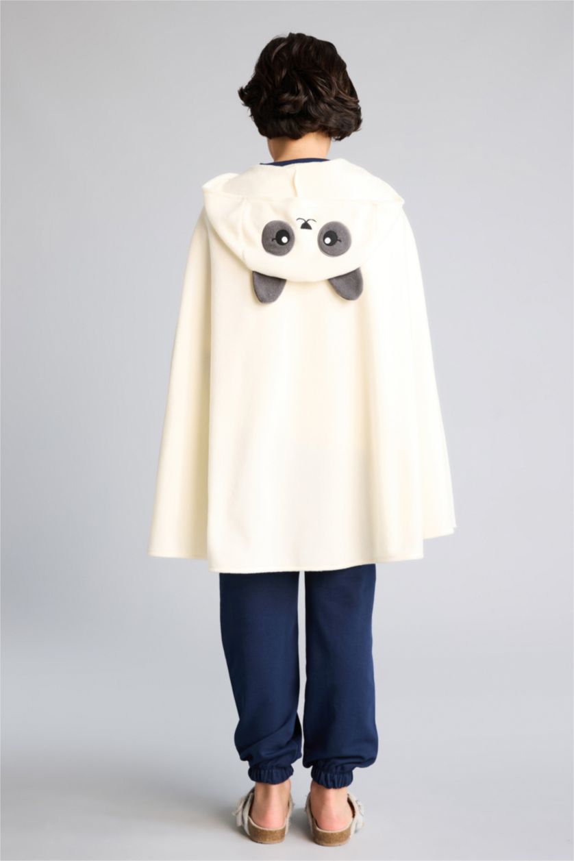 Boys & Teens White Boy Hooded Fleece Cape Costume