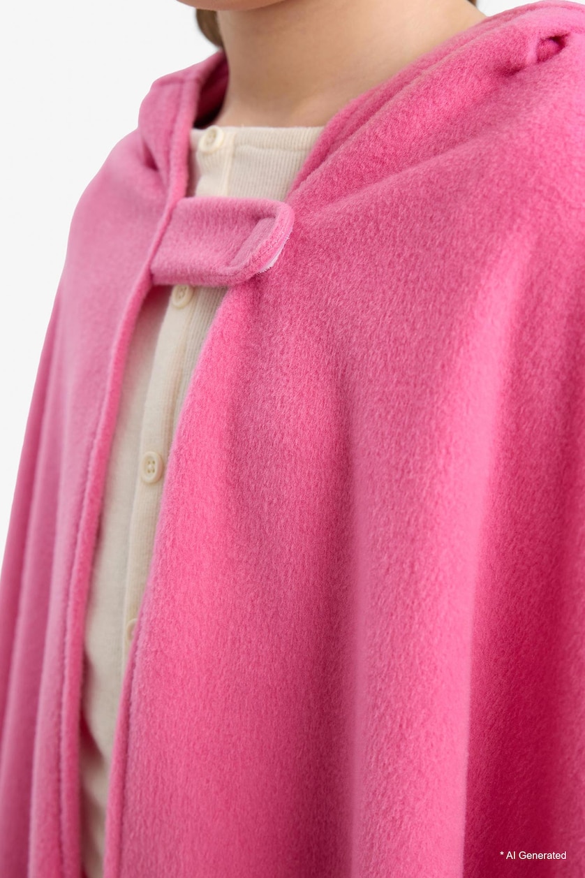 Young Girls - Teen Girls Light Pink Girl Pancho