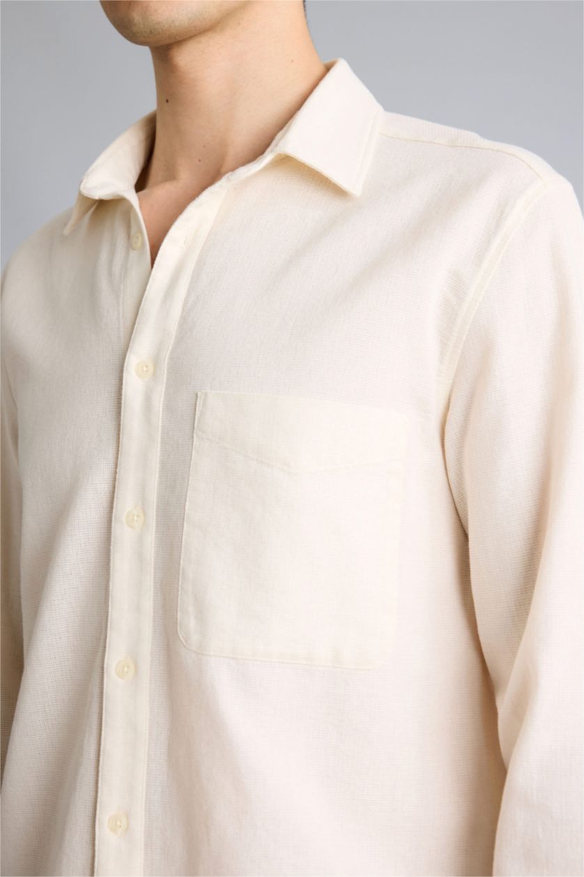 Man Ecru Man Long Sleeve Shirt