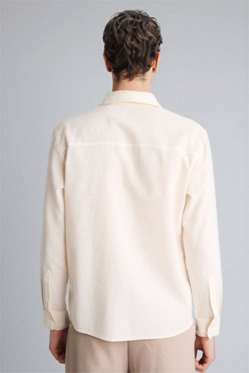 Man Ecru Man Long Sleeve Shirt