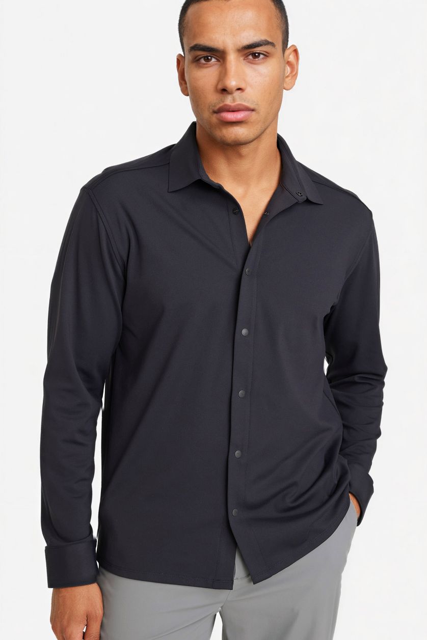 Erkek Siyah Uzun Kollu Gömlek