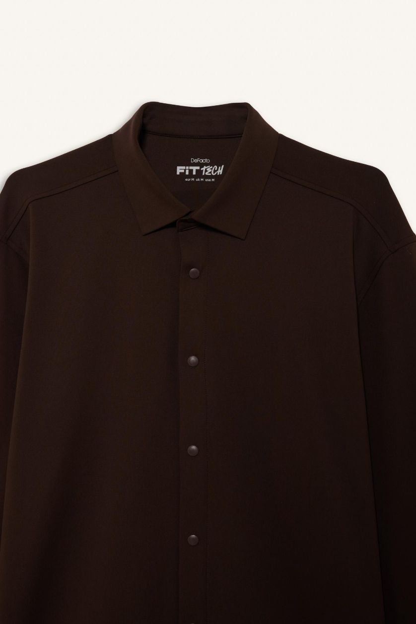 Erkek Kahve Uzun Kollu Gömlek