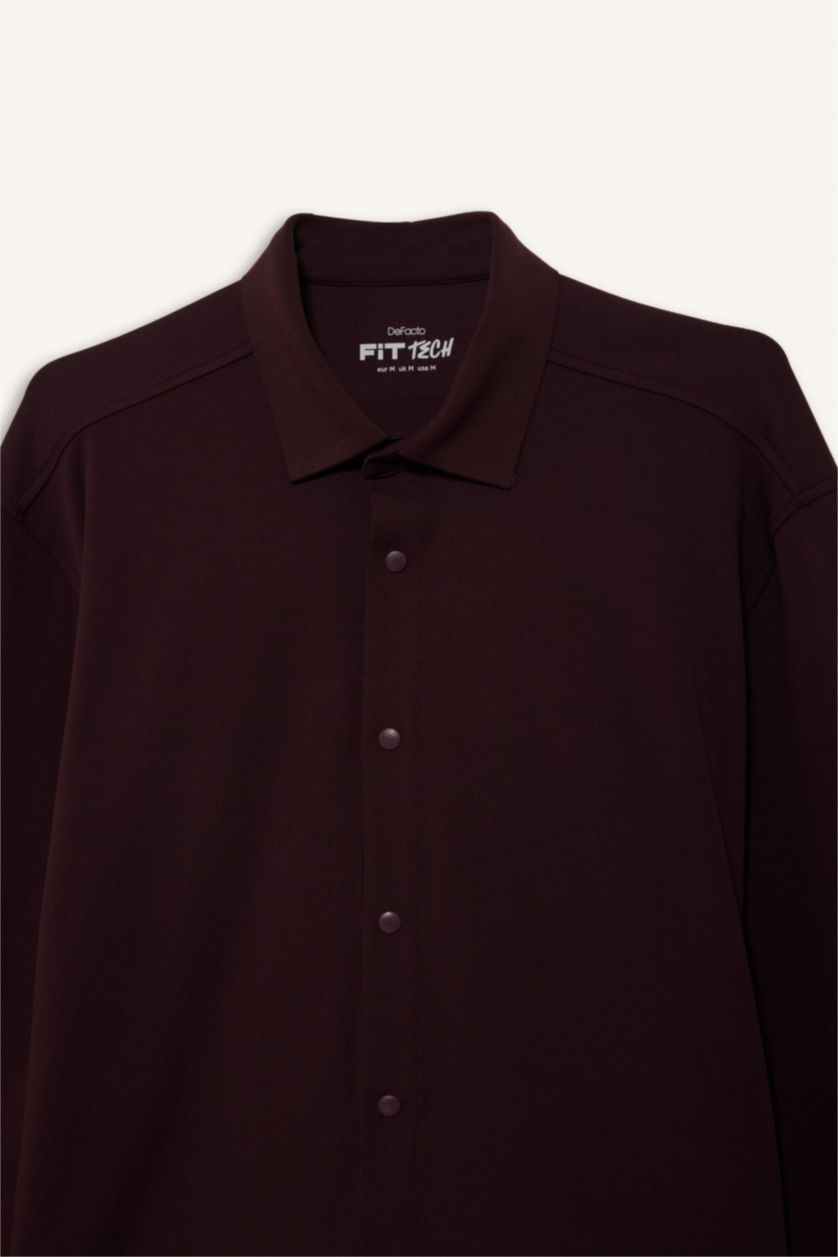 HOMME Marron Chemise à manches longues