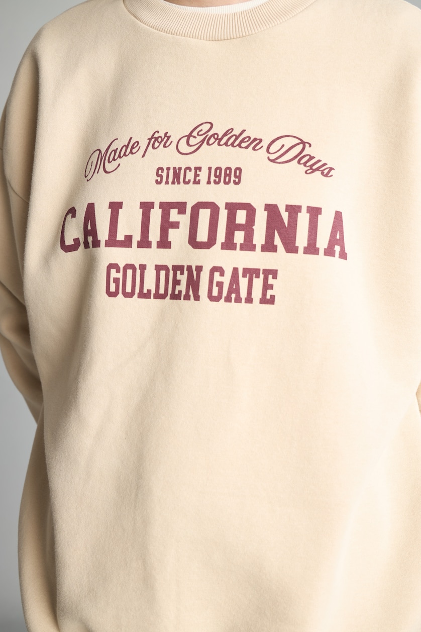 نساء بيج Oversize Fit Thick Sweatshirt Fabric Sweatshirt