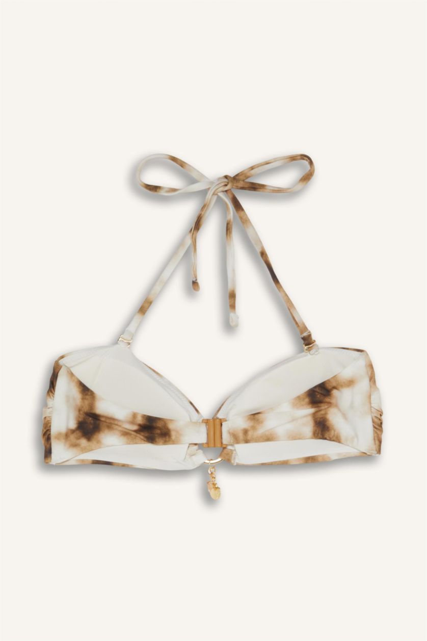 نساء أصفر Regular Fit Bikini Top
