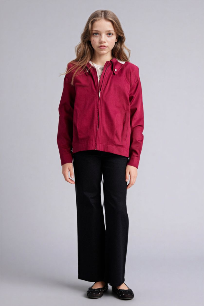 Kız Çocuk - Genç Kız Bordo Twıll Gömlek Kız Çocuk