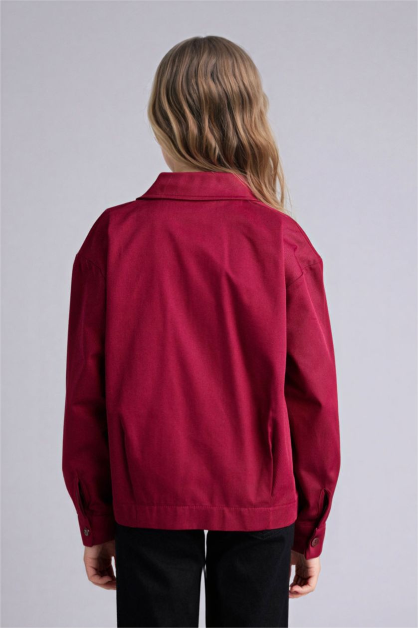 Kız Çocuk - Genç Kız Bordo Twıll Gömlek Kız Çocuk