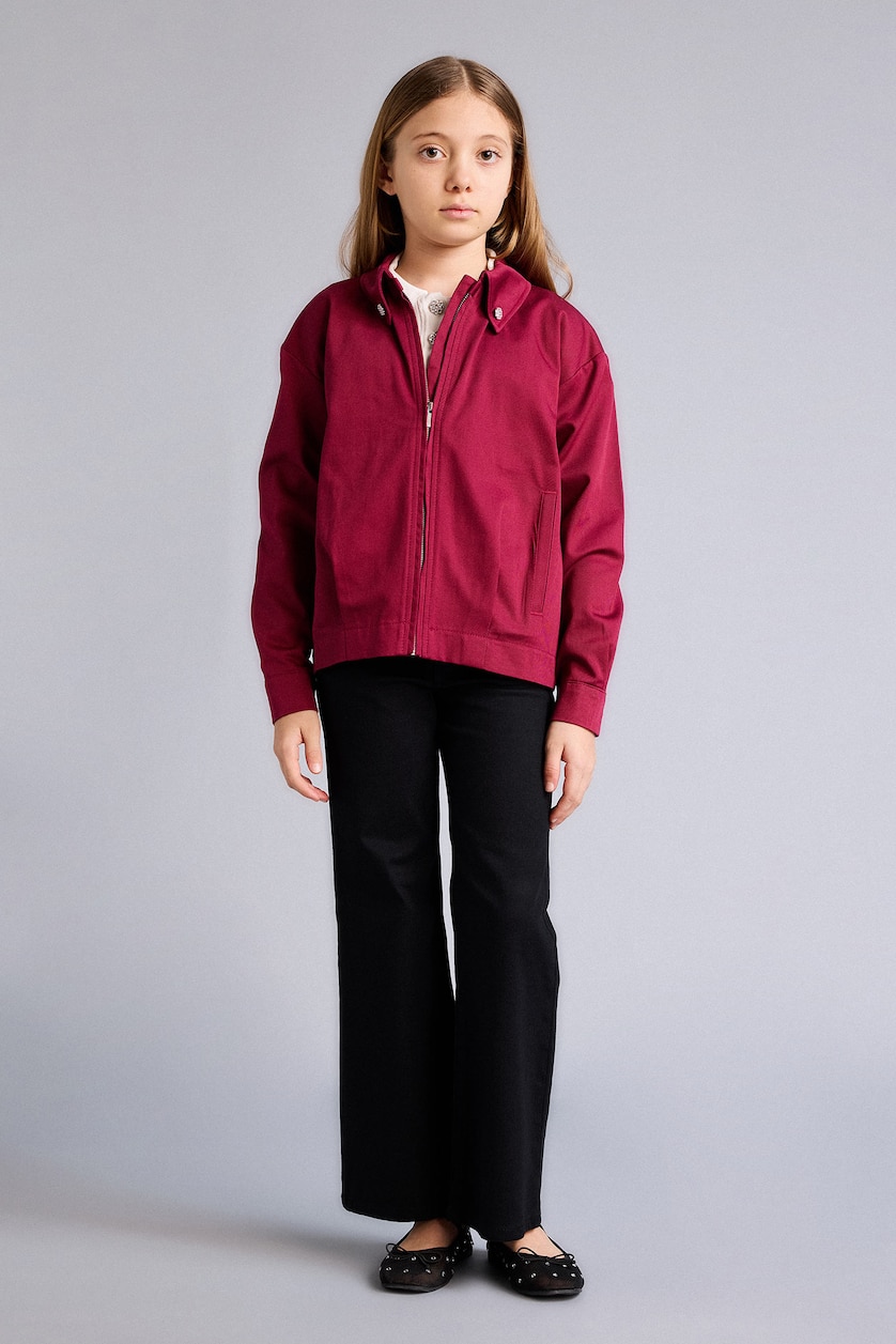 Young Girls - Teen Girls Bordeaux Girl Twill Jacket