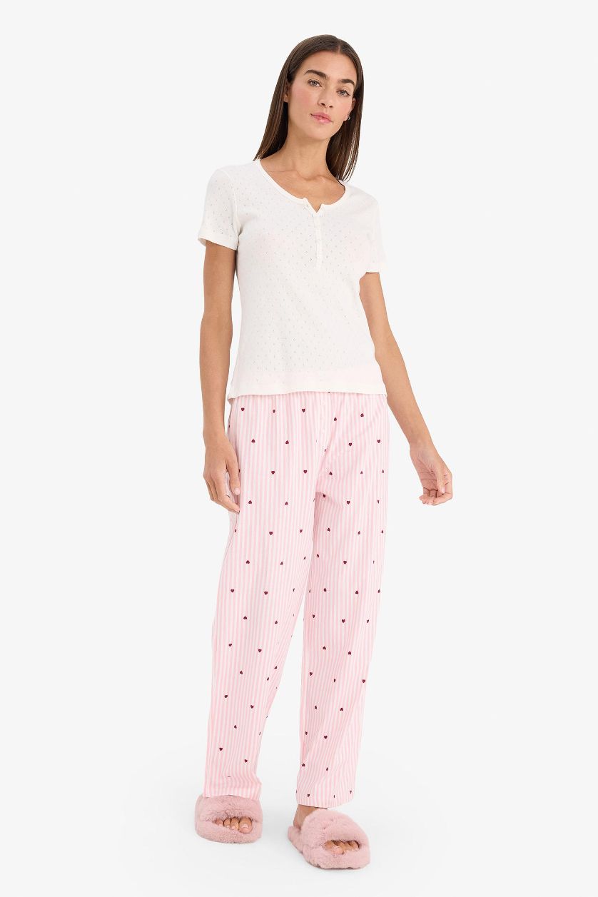 FEMME Rose Ensemble manches courtes lot de 2 Coupe régulière