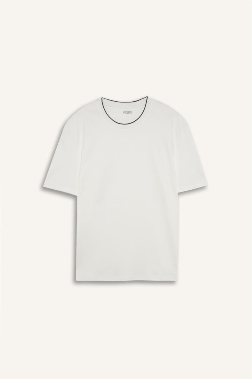 Men White Regular Fit Short Sleeve T-Shirt