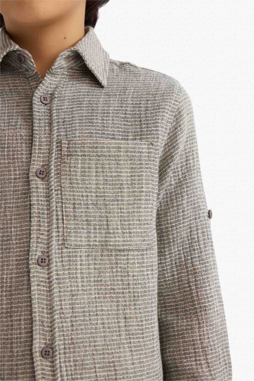 أولادي كحلي طقم اولادي موسلين قصة عادية - قطعتين