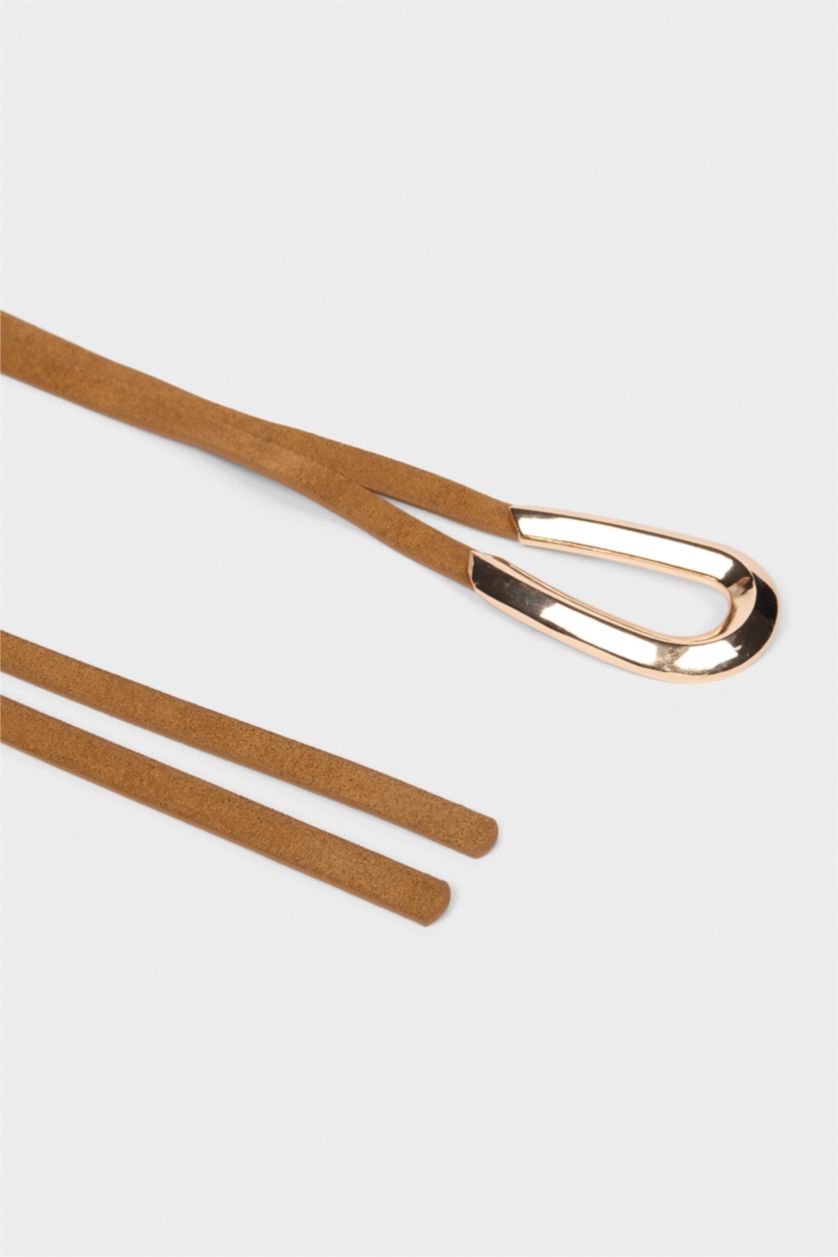 Kadın Taba Kadın Dikdörtgen Toka Suni Deri Klasik Kemer