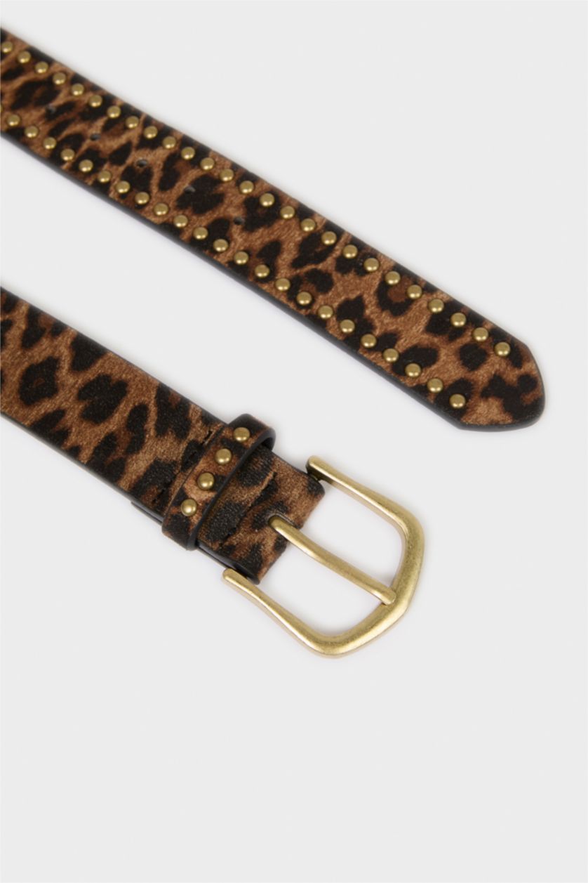 Women Karma Woman Oval Buckle Faux Leather Classic Belt