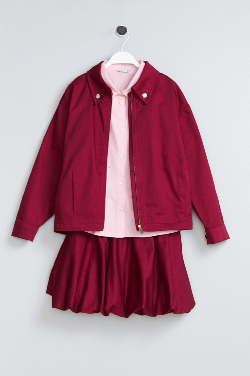 Girls & Teens Bordeaux Girl Balloon Fit Skirt