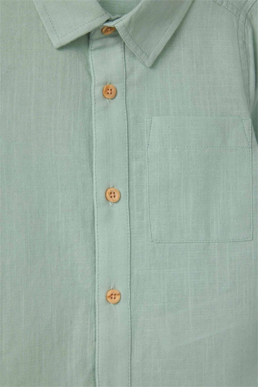 BABY BOY Mint Baby boy Flam Poplin Shirt