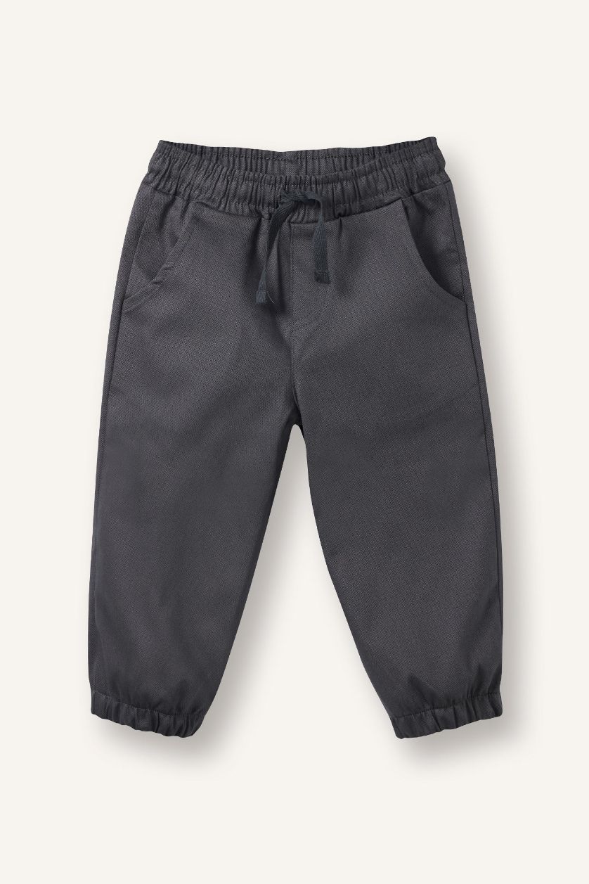 Erkek Bebek Beyaz 2'li Takım Desenli Gömlek Pantolon Erkek Bebek