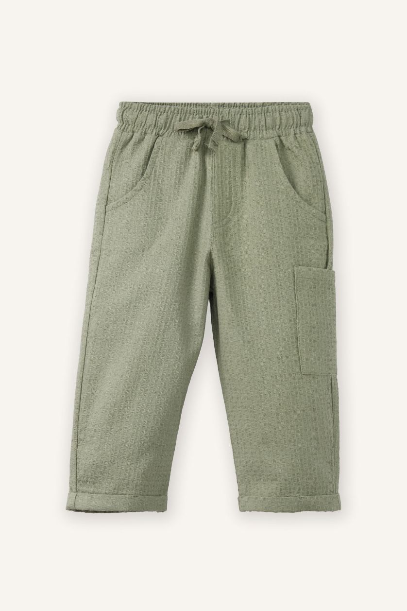 طفل صغير بيج طقم موسلين قميص وبنطلون للرضع أولادي - قطعتين