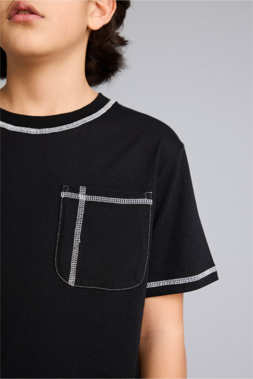 Erkek Çocuk - Genç Erkek Siyah Tişört Erkek Çocuk