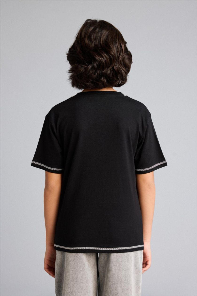 Erkek Çocuk - Genç Erkek Siyah Tişört Erkek Çocuk