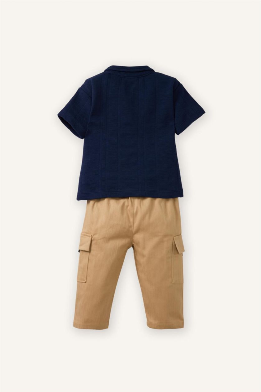 Erkek Bebek Lacivert Gabardin 2'li Takım Erkek Bebek