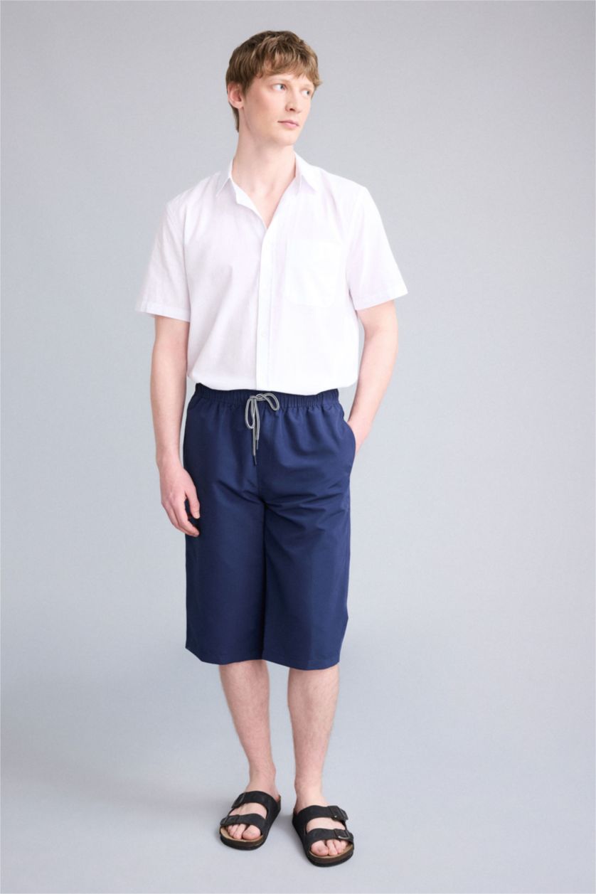 Men NAVY Long Fit Swim Shorts