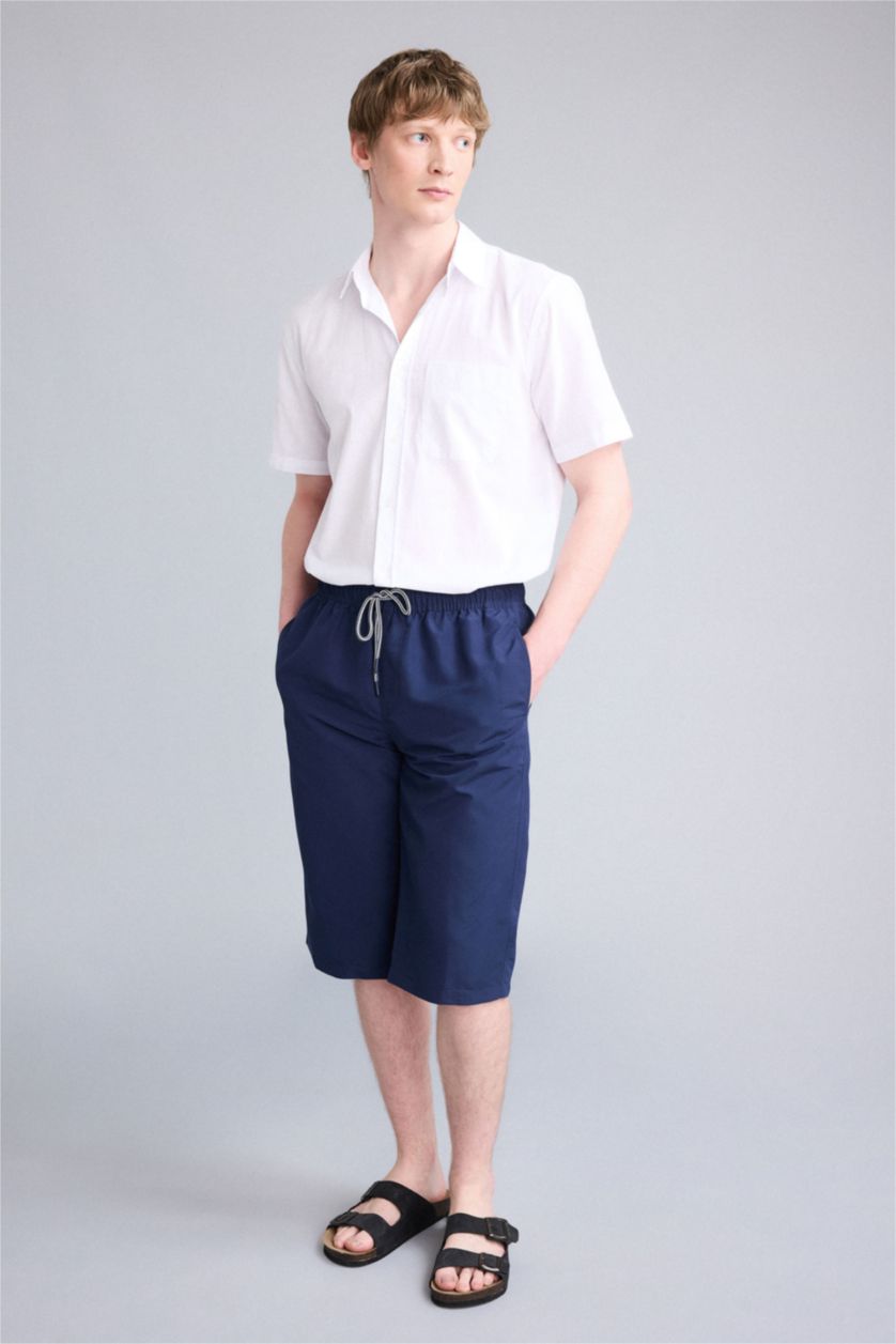 Men NAVY Long Fit Swim Shorts