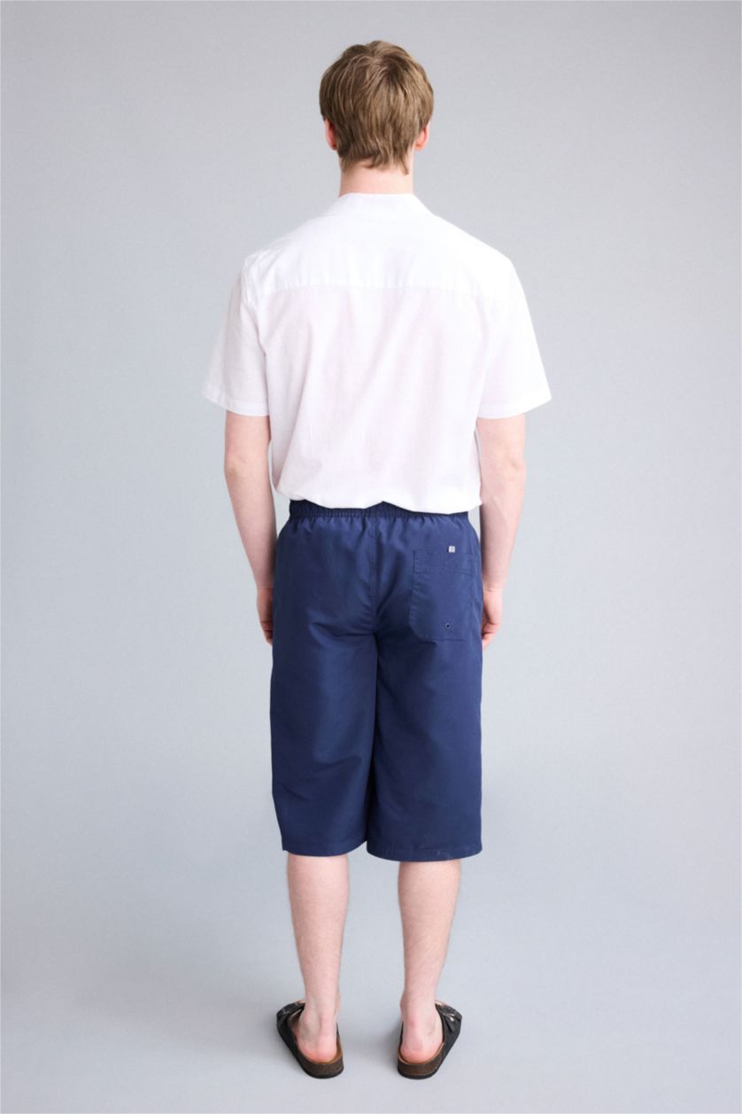 Men NAVY Long Fit Swim Shorts