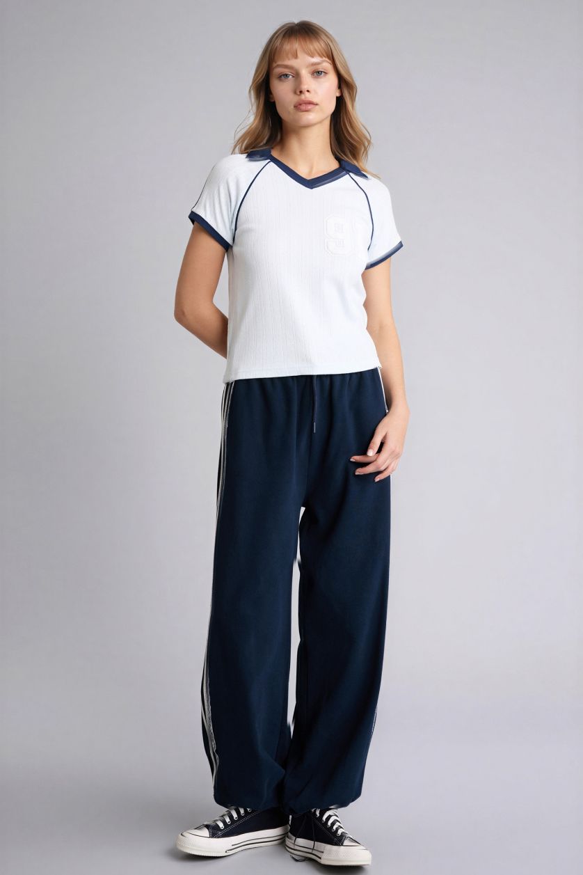 WOMAN Light Blue Fitted Short Sleeve T-Shirt