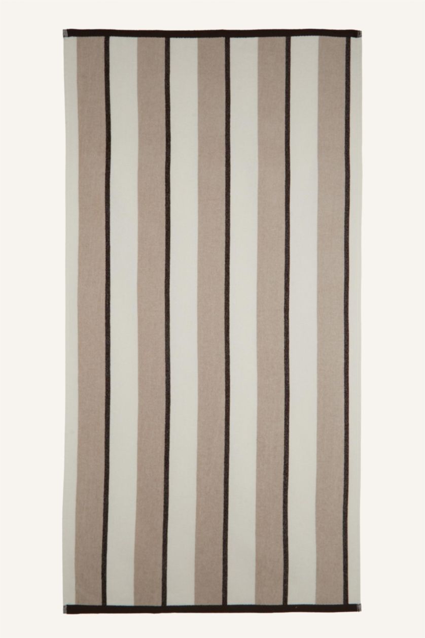 Men Brown Striped Cotton Towel