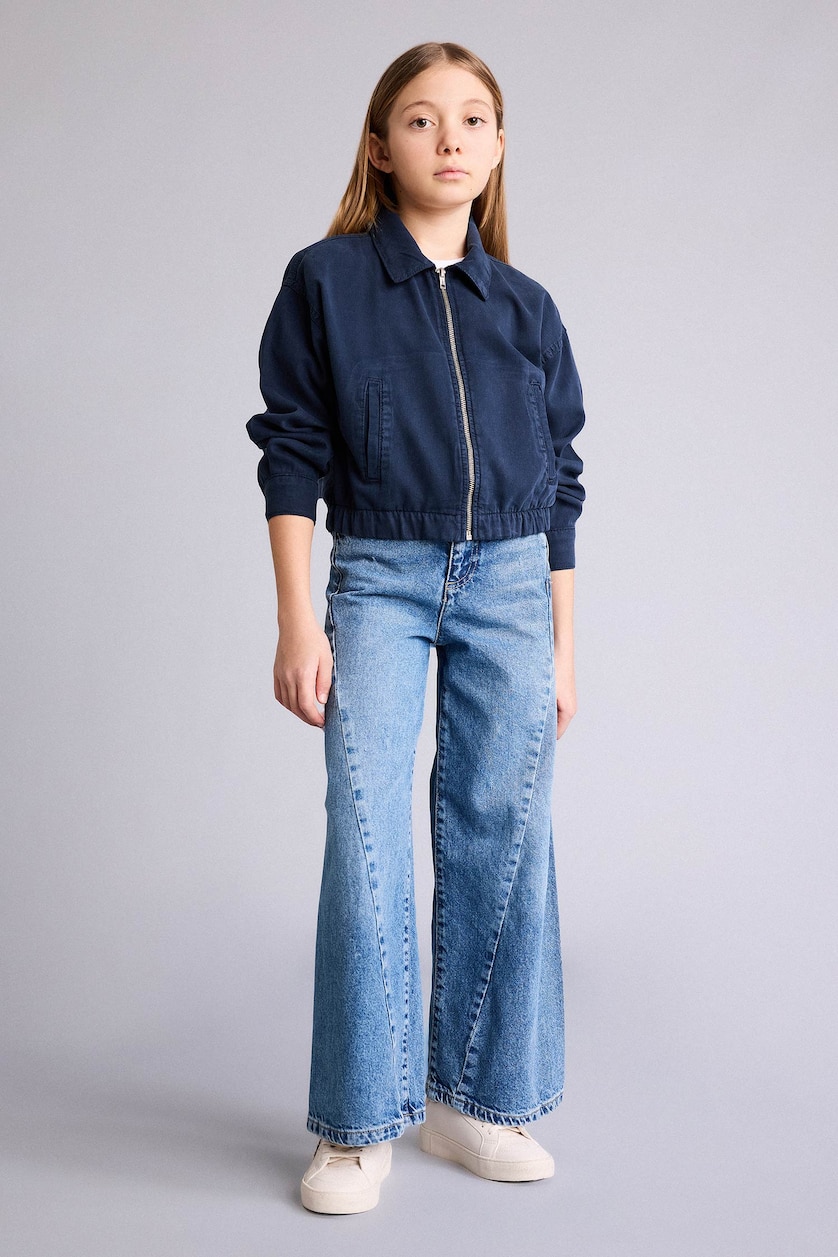 GIRLS & TEENS NAVY Girl Tencel Shirt