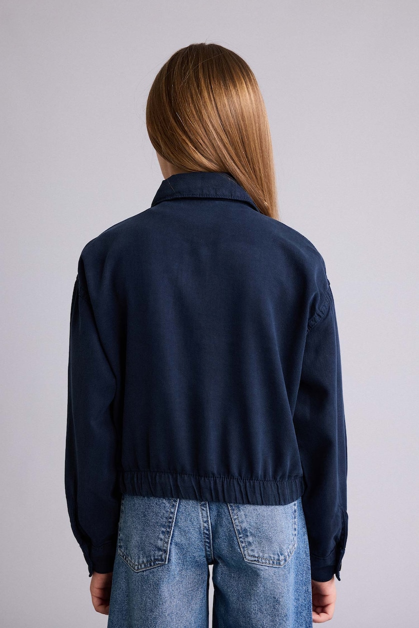 GIRLS & TEENS NAVY Girl Tencel Shirt
