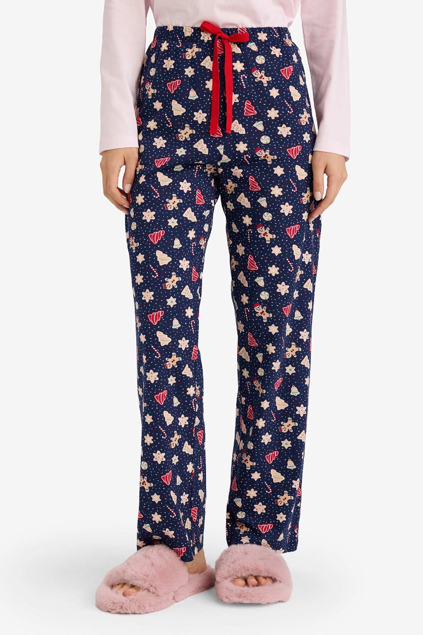 نساء كحلي سيت قصة عادية ردن طويل - قطعتين