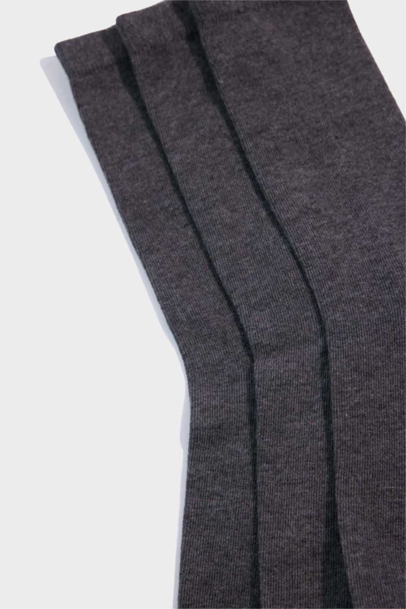 Erkek Gri Melanj Erkek 3'lü Modal Havlu Çorap