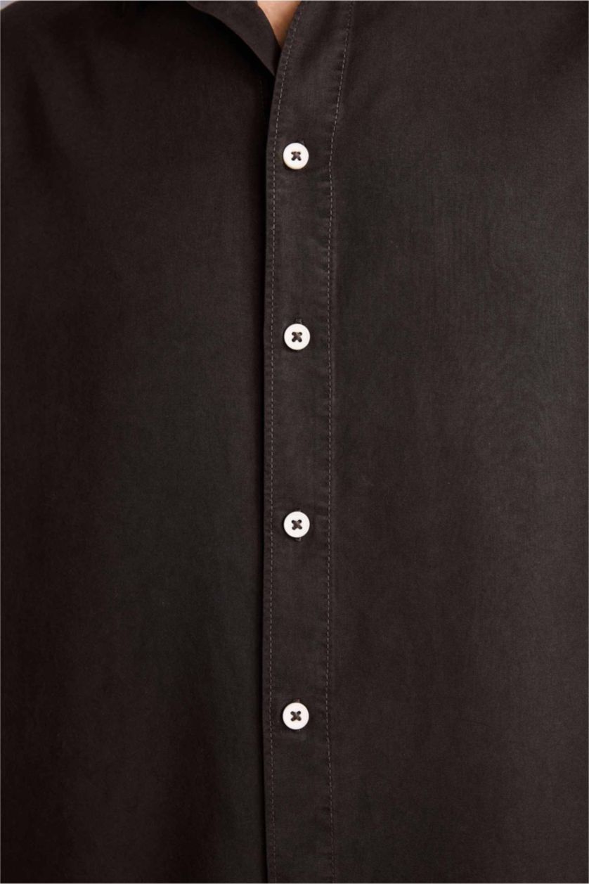 Man Dark Brown Premium Tencel Shirt