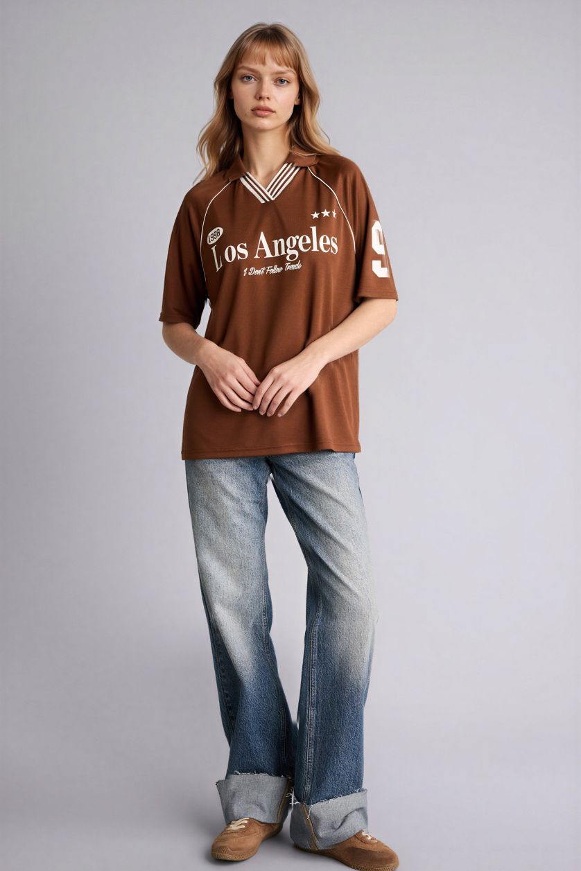 WOMAN Brown Woman Short Sleeve T-Shirt