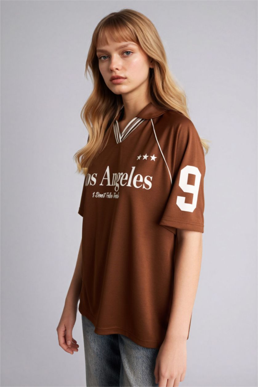 WOMAN Brown Woman Short Sleeve T-Shirt