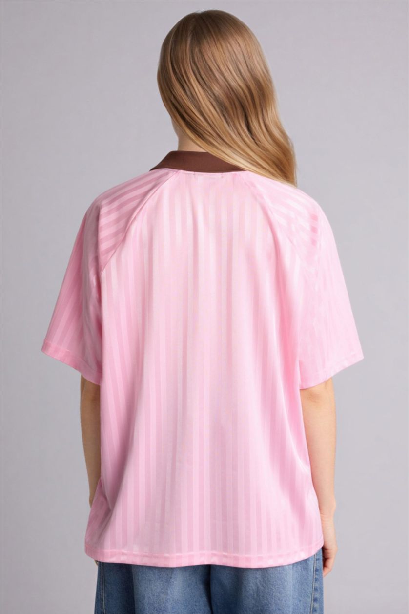 WOMAN Light Pink Printed Oversize T-shirt