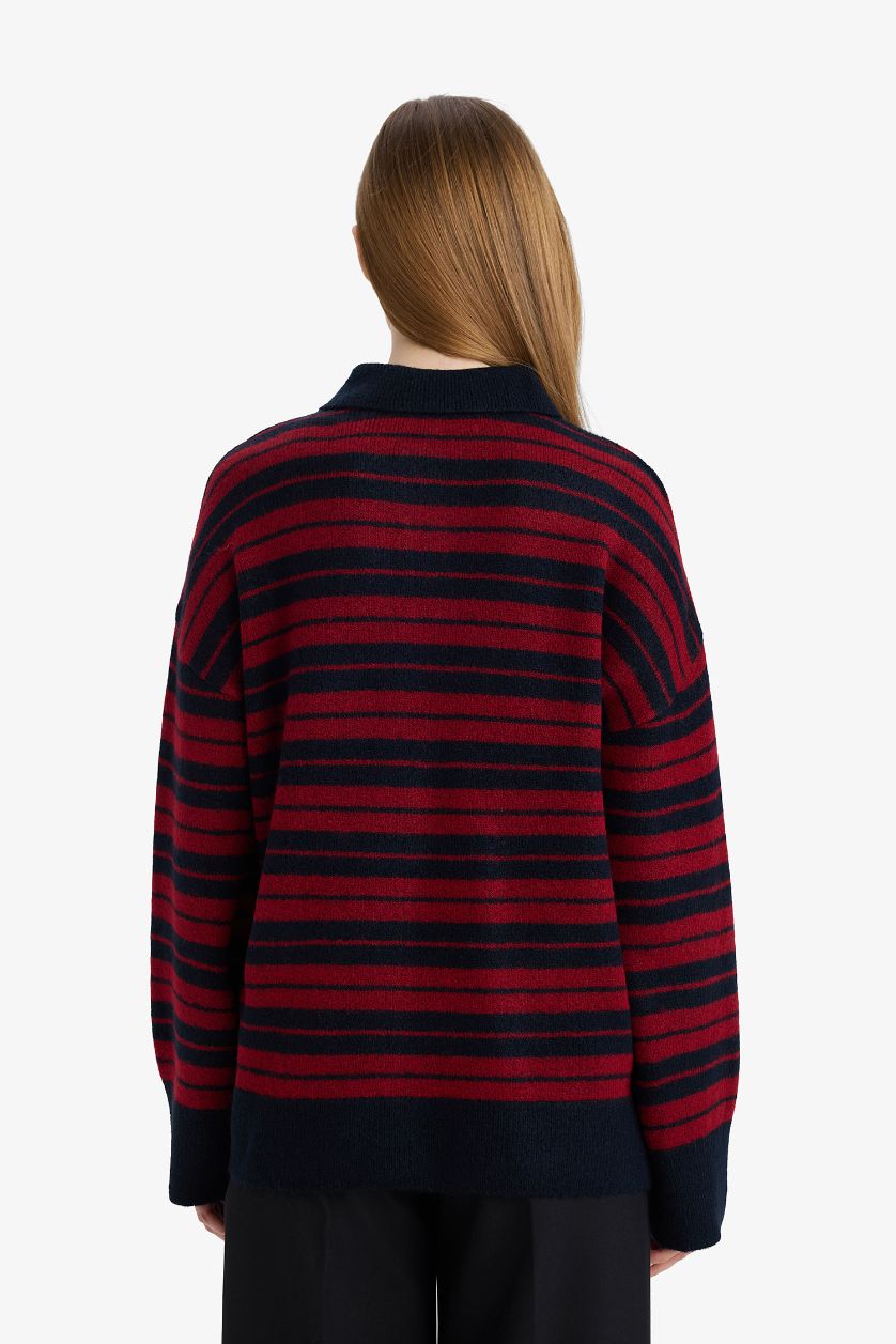 WOMAN NAVY Loose Fit Knitwear Tunic