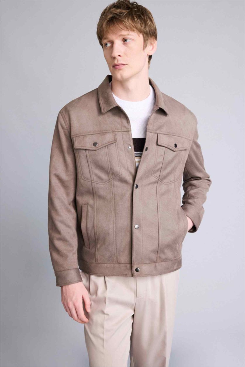 رجال بني فاتح جاكيت شمواه سليم فيت بياخة بولو مبطن