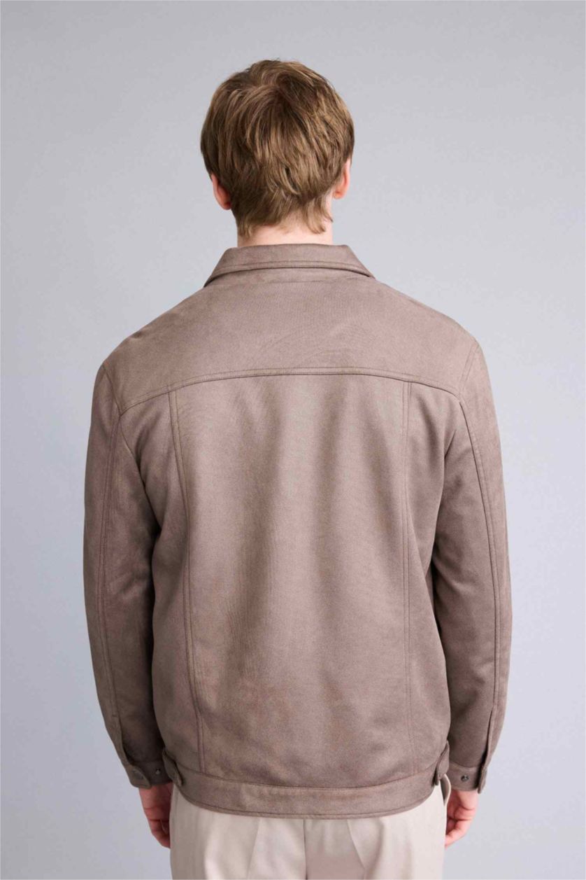 رجال بني فاتح جاكيت شمواه سليم فيت بياخة بولو مبطن