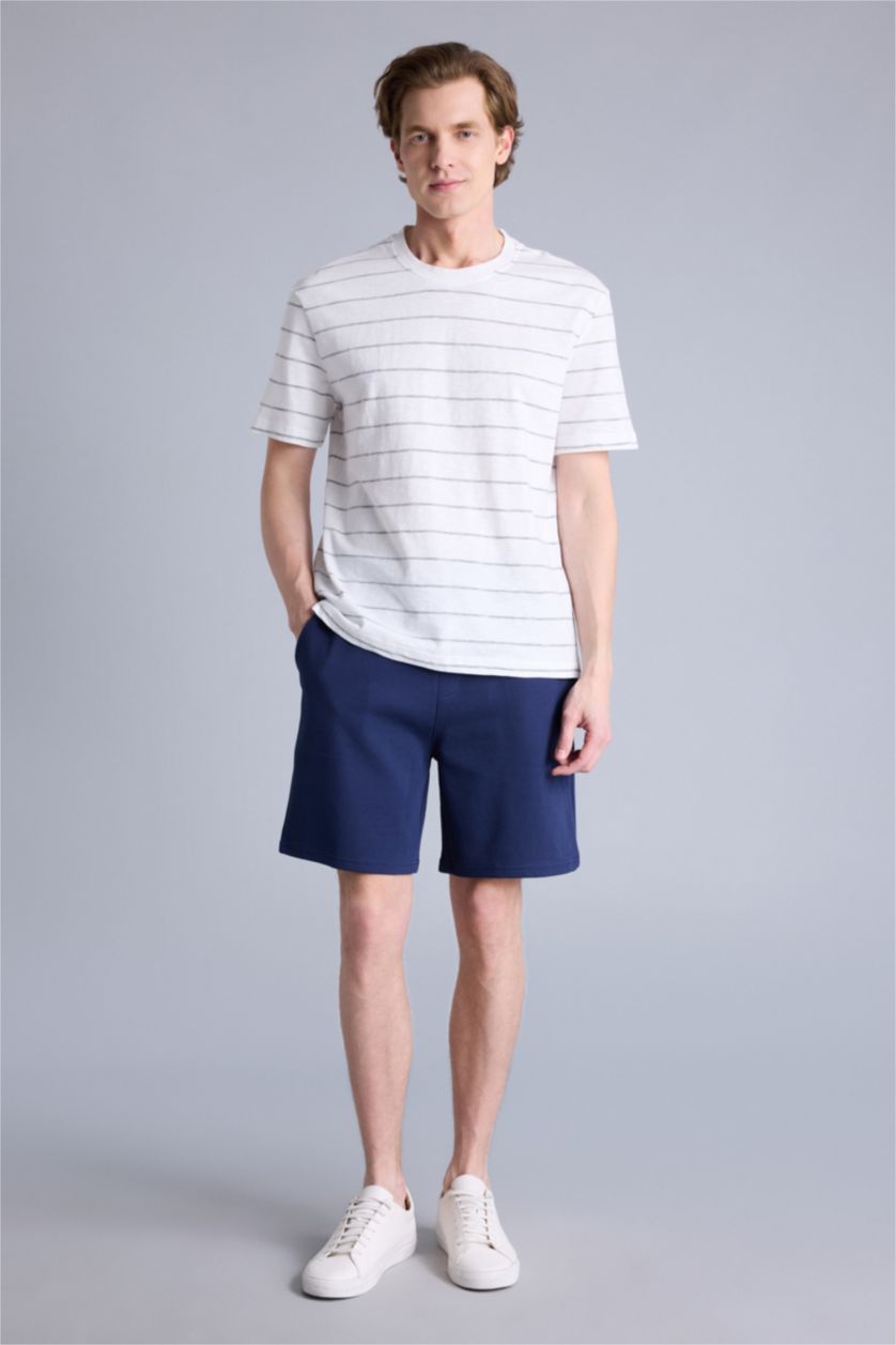 Erkek Lacivert Regular Fıt Şort