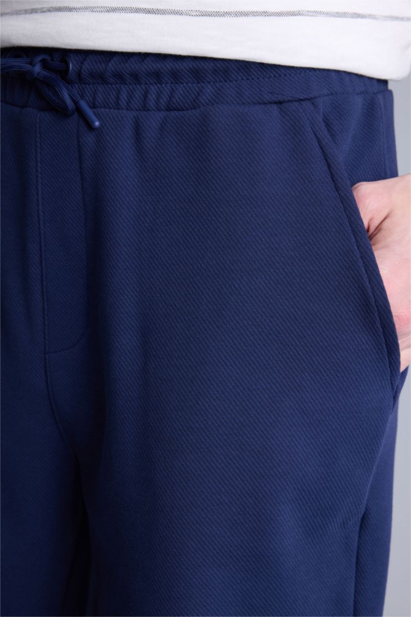 Erkek Lacivert Regular Fıt Şort