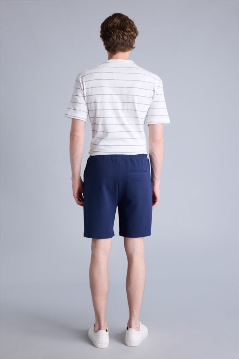 Erkek Lacivert Regular Fıt Şort
