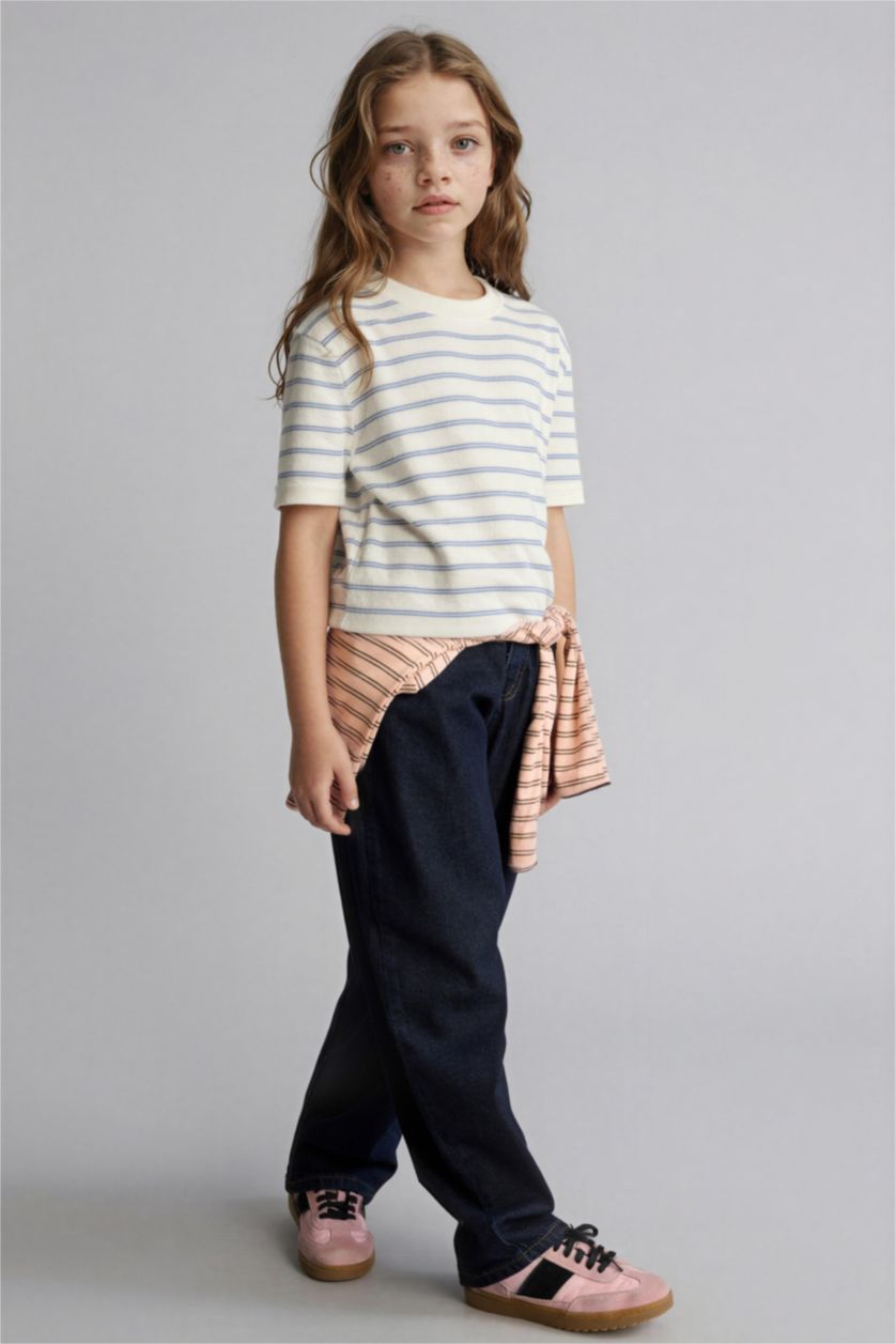 Kız Çocuk - Genç Kız Ekru Ribana Kız Çocuk Kazak