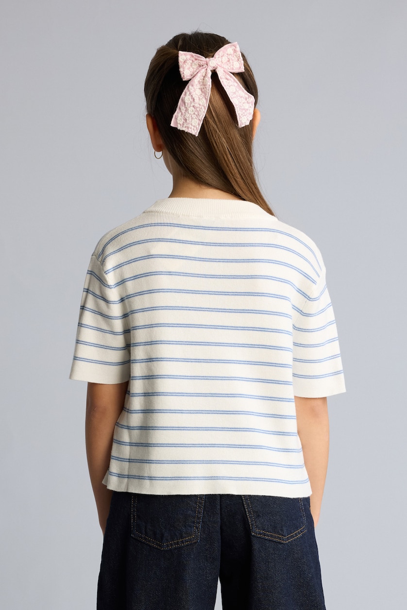 GIRLS & TEENS Ecru Girl Regular Fit Crew Neck Pullover
