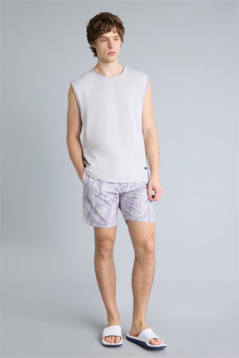 MAN Lilac Regular Fit Swim Shorts