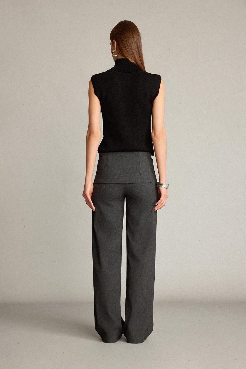 نساء ميلانج رمادي بنطرون برجل عادي