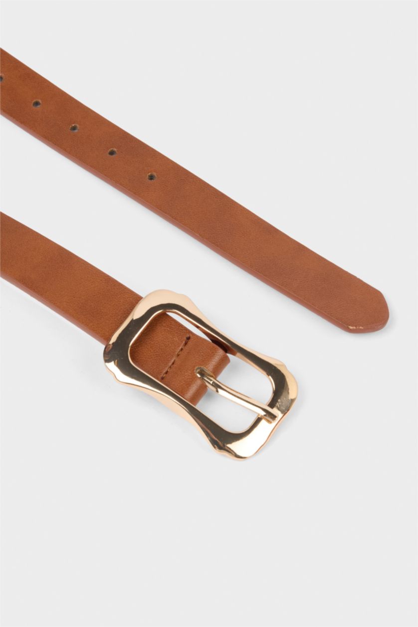 Kadın Kahve Kadın Suni Deri Günlük Kemer