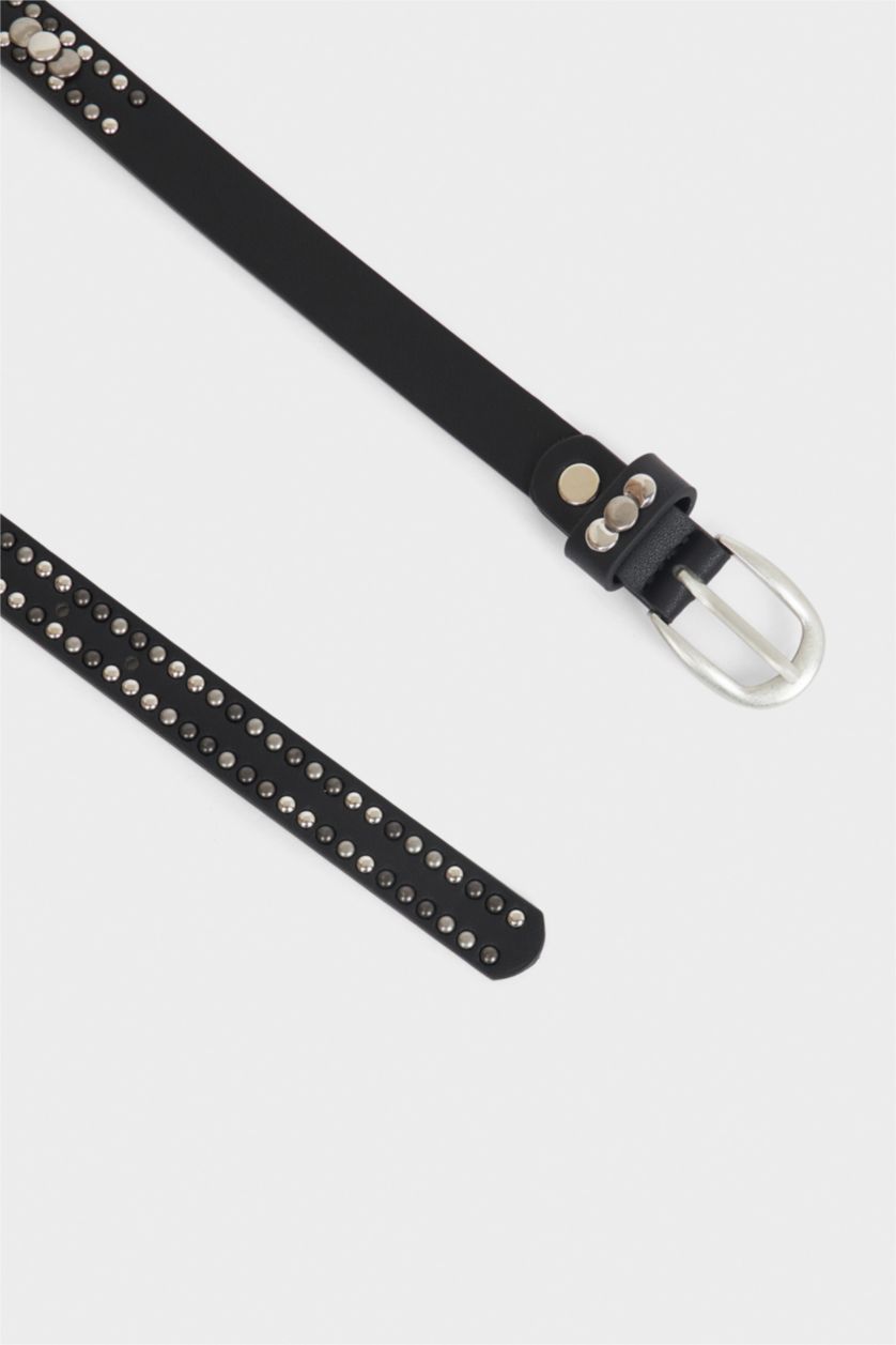 Kadın Siyah Kadın Suni Deri Günlük Kemer