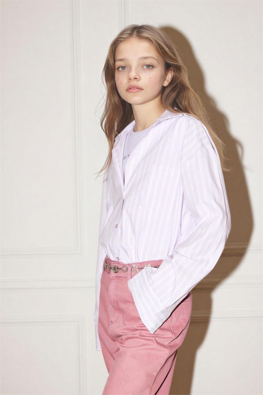 Girls & Teens Light Lilac Girl Oxford 2 Piece Set